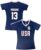 Icon Sports Officially Licensed U.S. Soccer Girl’s Alex Morgan USWNT Shirt Game Day T-Shirts, Youth Sizes