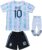 2021 Argentina #10 Leo Messi Copa-American Home Kids Football Soccer Jersey/Shorts/Socks Kit Youth Sizes