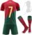 URAISEUS children’s soccer jersey kids sportswear youth football uniforms for boys and girl with socks and trophy