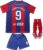 CEKFAX 2023/2024 Barca Home #9 Robert Lewandowski Football Soccer Kids Jersey Shorts Socks Set Youth Sizes